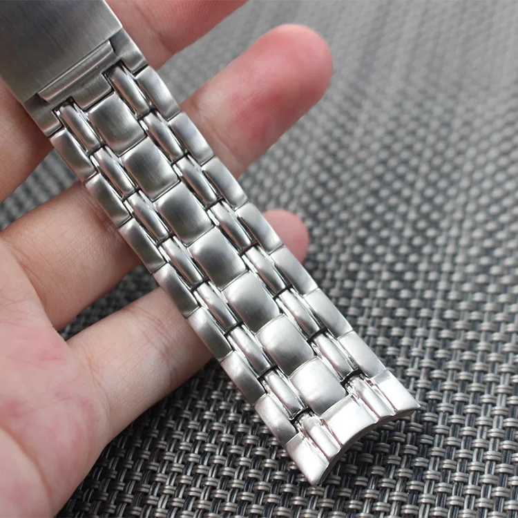 Stainless Steel Watchband 22mm Universal Replacement Watch Band Bracelet Link Strap Silver