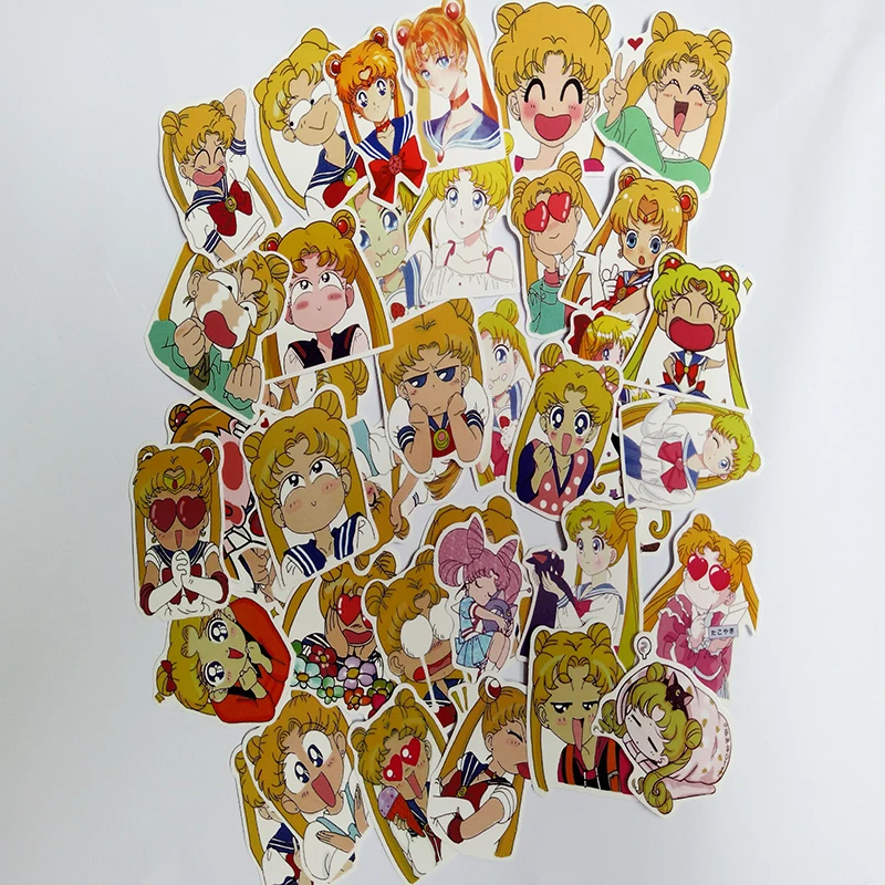 

40pcs Set Anime Sailor Moon Sticker Cartoon DIY Scrapbook Craft Decor