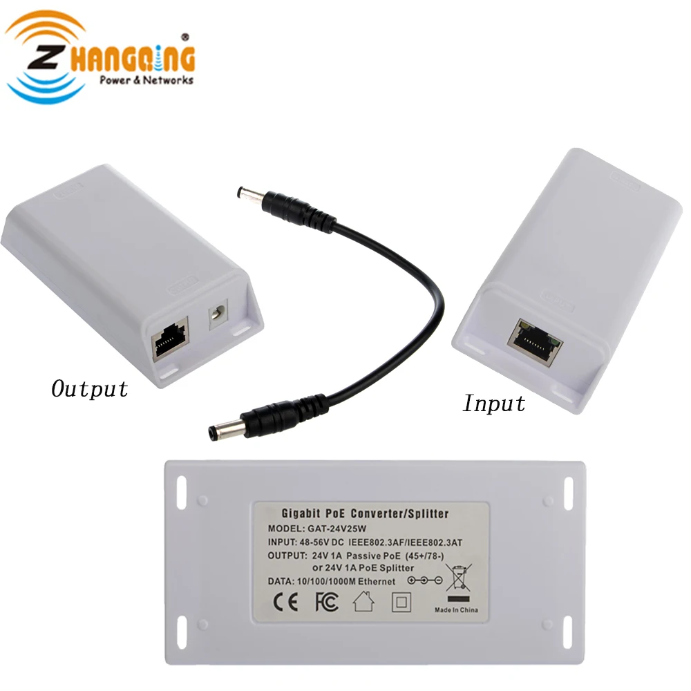 24V25WPoEConverter48Vto24VGigabitActiveDCPoEConverterFor