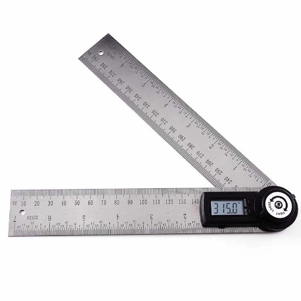 Stainless Steel Digital Angle Finder Ruler 0-200mm Electronic Protractor Level 