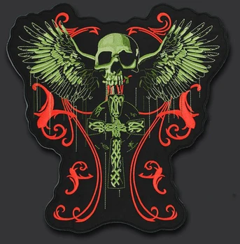 

11.8 inches skull wing large Embroidery Patches for Jacket Motorcycle Biker