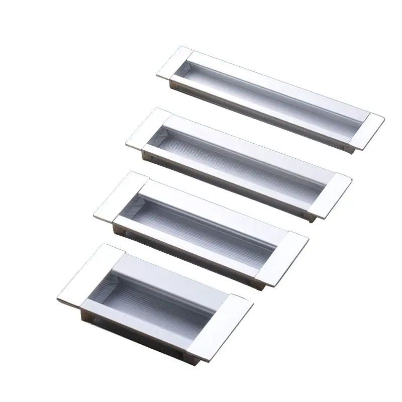 

Classic Aluminum Embedded Cabinet Drawer Door Hardware Pull Handles Furniture concealed installation Handle 10Pcs