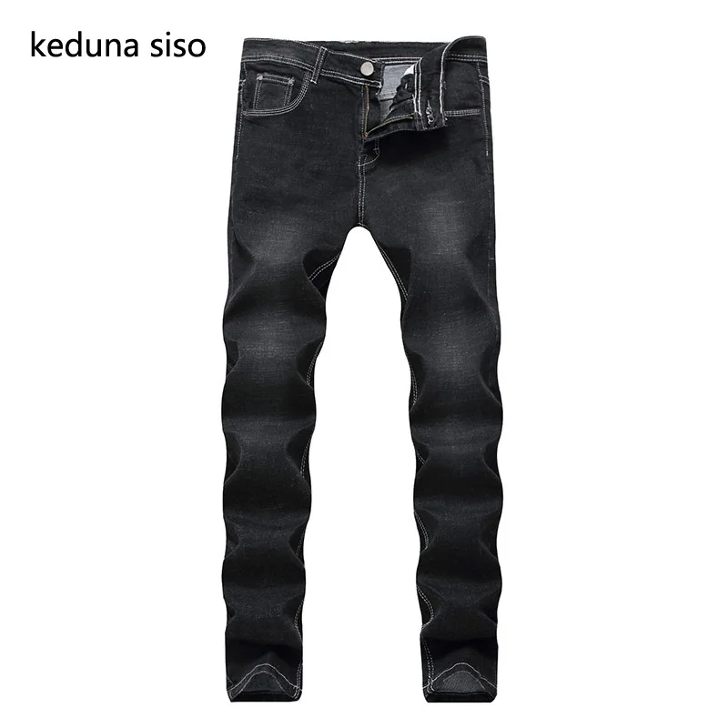 2018 Classic Design Straight Men Jeans Casual Black Denim Pants Men's Slim Jeans Brand Biker Jeans Skinny Jeans homme