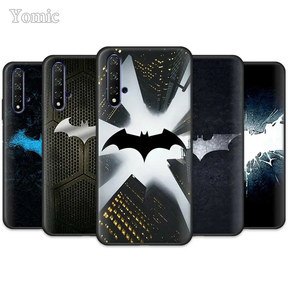 

Cool marvel Batman logo Black Silicone Case for Huawei Honor 20 Pro 9 10 20 Lite 7A 7C 7S 8A Pro 8X 8C 8S View 20 TPU Case Cover