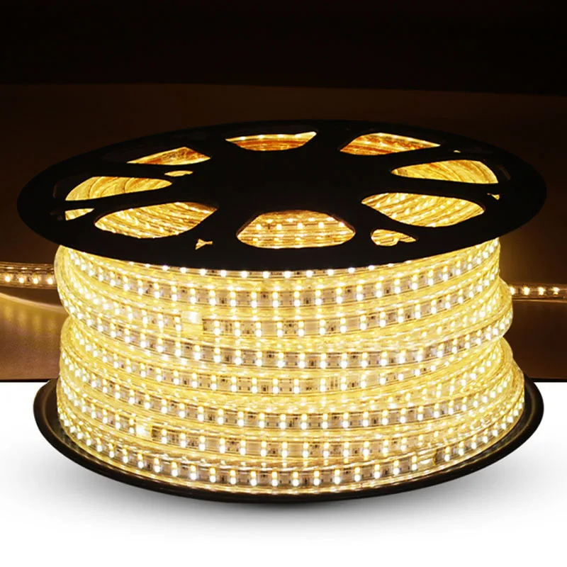 Plastic Covered Waterproof Led Strip Light DC220V Diode Tape Three color SMD5730 120 Chips/M