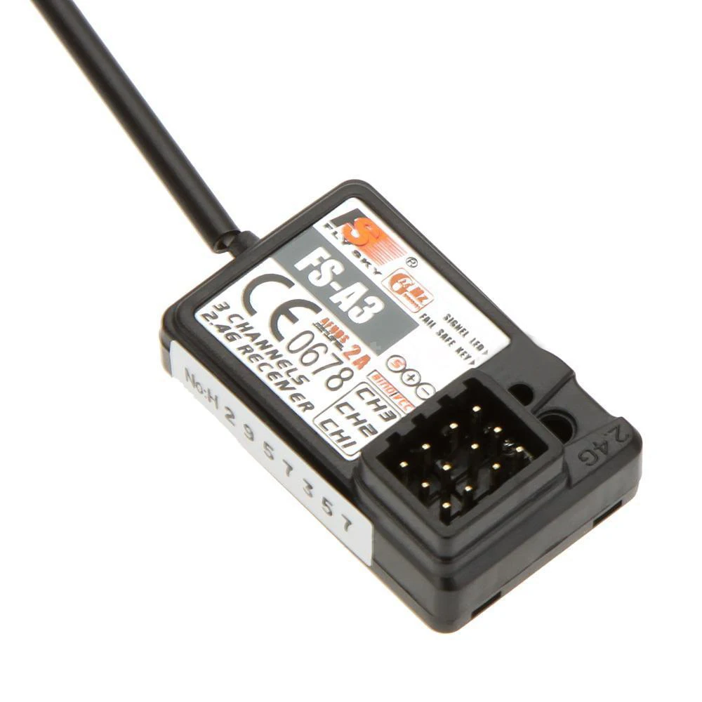 Flysky 2 шт. FS-A3 AFHDS2A 2,4G 3CH приемник для GT2E GT2G передатчик Черный
