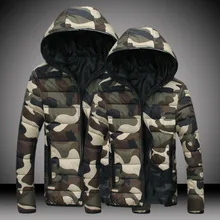Новинка Мужская парка камуфляжная модная зимняя куртка с толстым капюшоном брендовая мужская Куртка Свободная Плюс Размер Повседневная парка пальто M-4XL