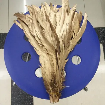 

Wholesale 1000pcs Single Golden yellow 14-16inch/35-40cm Rooster feather Cock Tail Feather Chicken feather Rooster tail feather