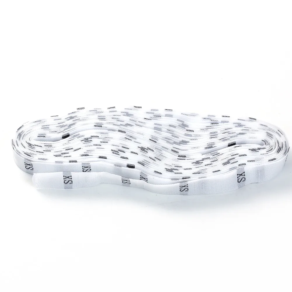 DoreenBeads ярлыки размера одежды тканые бирки XS-2XL белый черный 32 мм(1 2/") x 12 мм(4/8") 1 рулон(около 400 шт