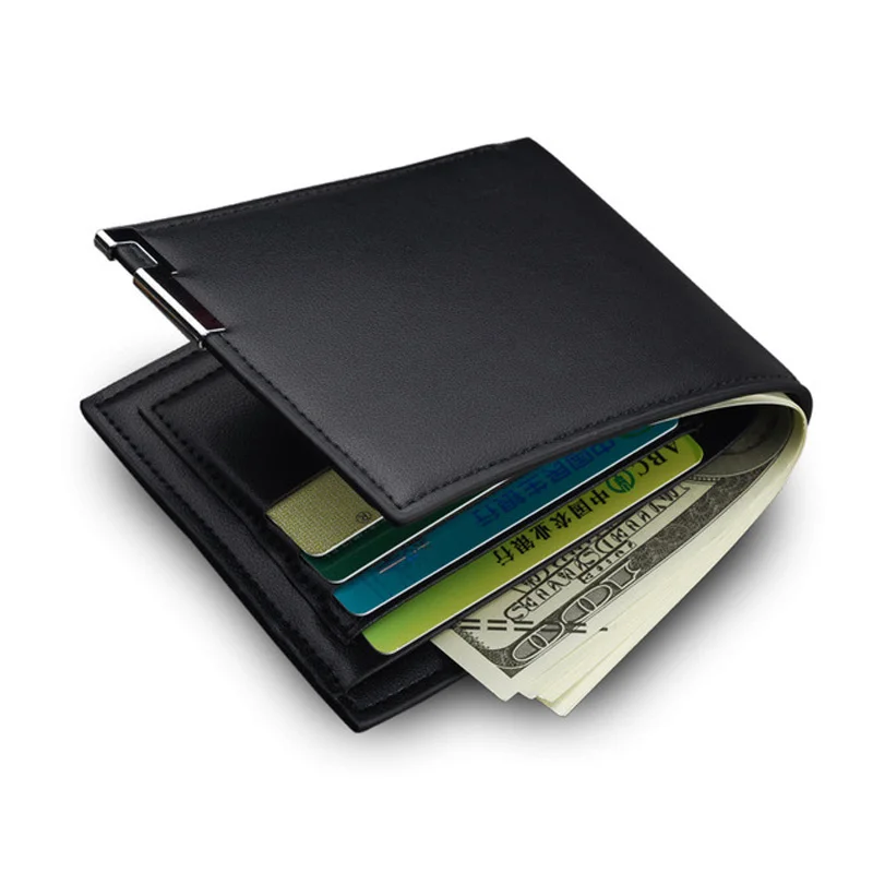 

Korean Short Wallets Men 2019 Fashion Casual Coin Purse Card Holder Slim Money Wallets for Male Quality PU Leather Free Shipping