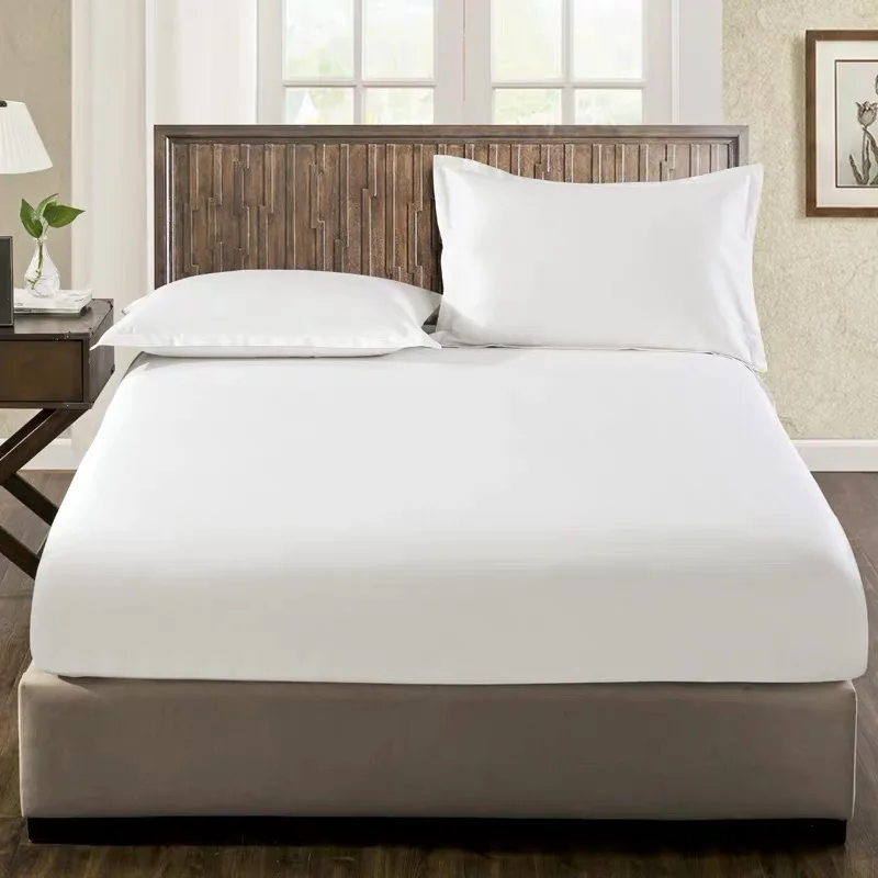 Full Fitted Sheet Bed Sheets 100% Egyptian Cotton Single Double Super King Size 