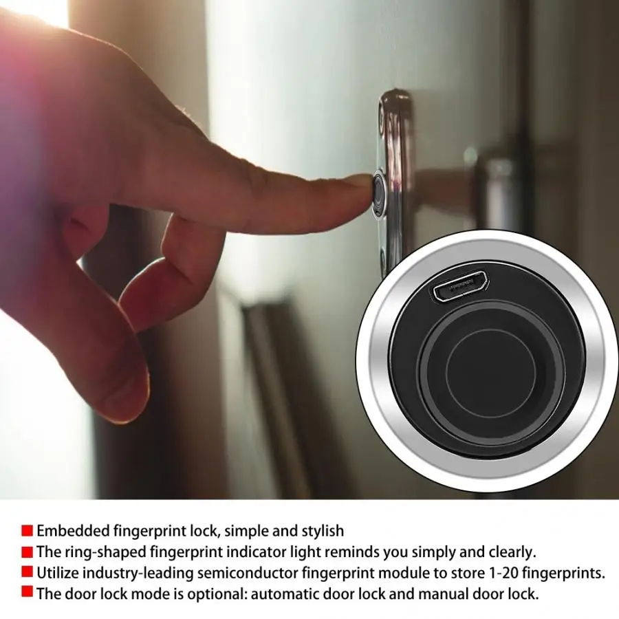 

Full Automatic Semiconductor Keyless Fingerprint Lock Cabinet Drawer Security Combination Lock 2019