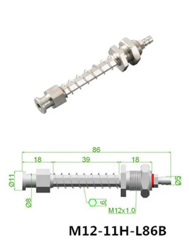 Приспособление для манипулятора, вращающаяся присоска для сиденья, присоска, кронштейн M12, робот, вакуумная подушка - Цвет: M12-11H-L86B