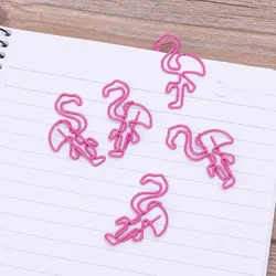 Новинка 2019 года 5 шт. Розовый фламинго закладки планировщик скрепки для бумаги Канцтовары офисный школьный питания