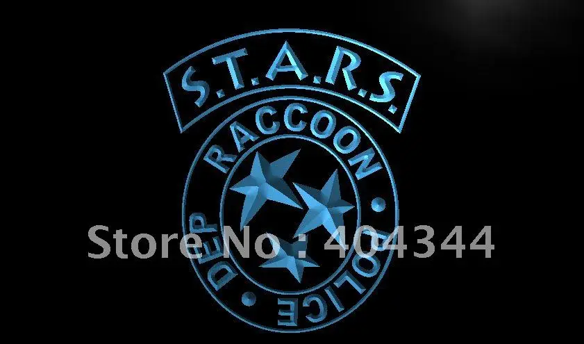 LH036 Biohazard Stars RPD обитель злой Новый светильник знак домашнее украшение ремесла|home