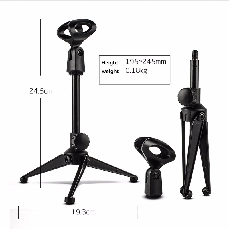 GEVO Профессиональный Регулируемый Настольный Ручной Настольный Штатив микрофон Подставка держатель с зажимом крепление шок для KTV караоке