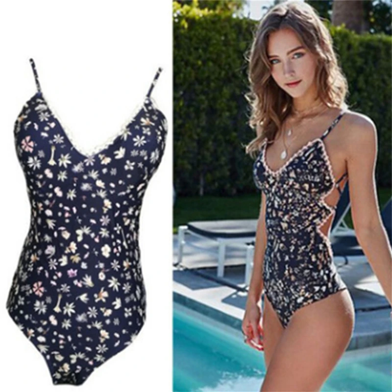 Swimsuits Woman 2019 Floral Sexy One Piece Swimsuit Bandage Backless Swimsuit Girls Swimming Suit Lace Bathing Suit Swimsuits Woman 2019 Floral Sexy One Piece Swimsuit Bandage Backless Swimsuit Girls Swimming Suit Lace Bathing Suit