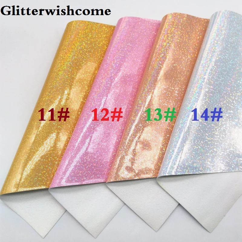 Glitterwishcome 21X29 см A4 размер винил для бантов гладкая блестящая кожа Fabirc искусственная кожа листы для бантов, GM124A