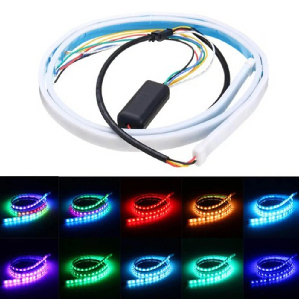 

Car Styling RGB Colorful Flowing LED Trunk Strip for Car Trunk Dynamic Blinkers Led Turn Light Tail Lights LED DRL Light