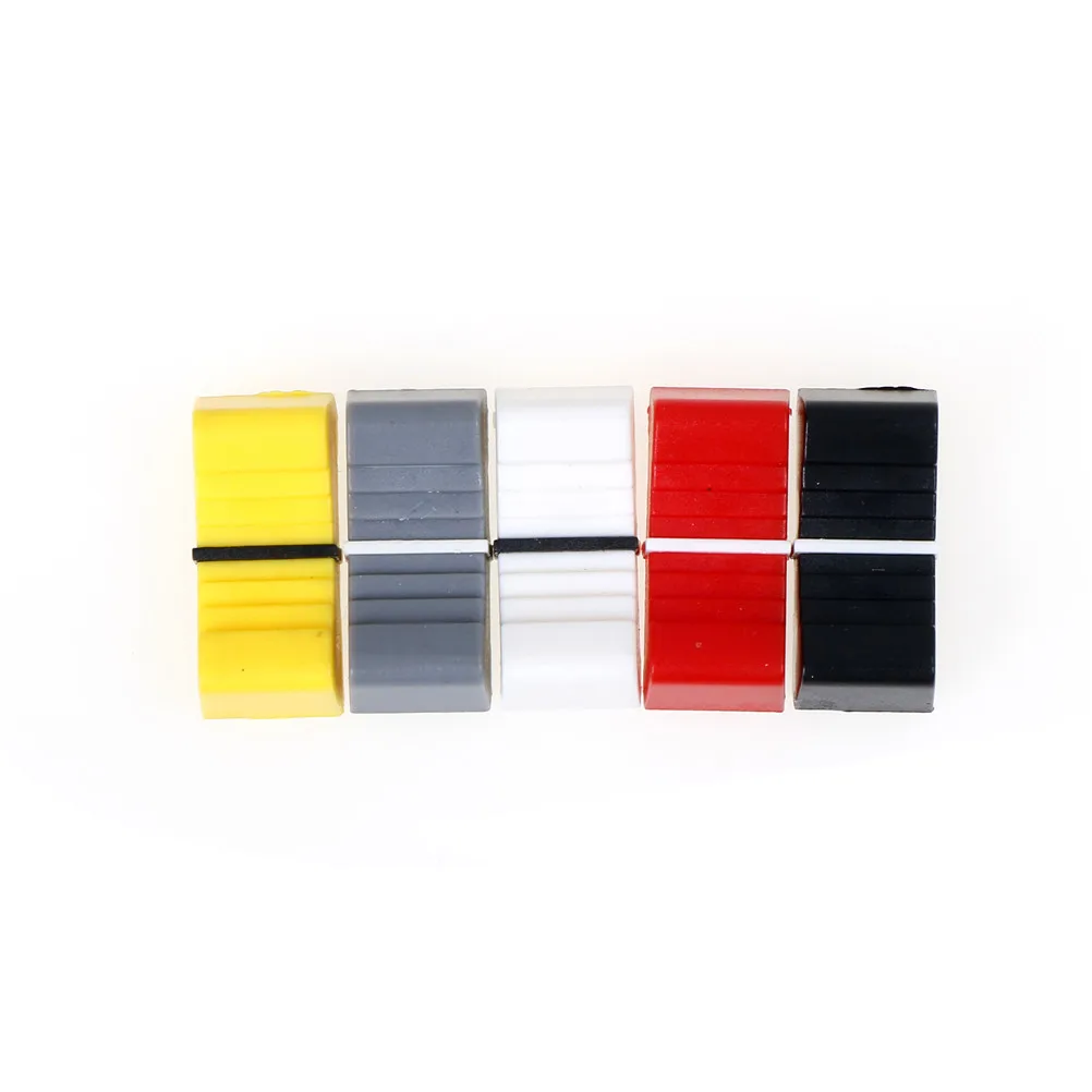 

10pcs/lot Touch Sensitive Plastic 8mm Fader Knob Cap Slider Ribbed Mixer Desk Switch Knob Cap