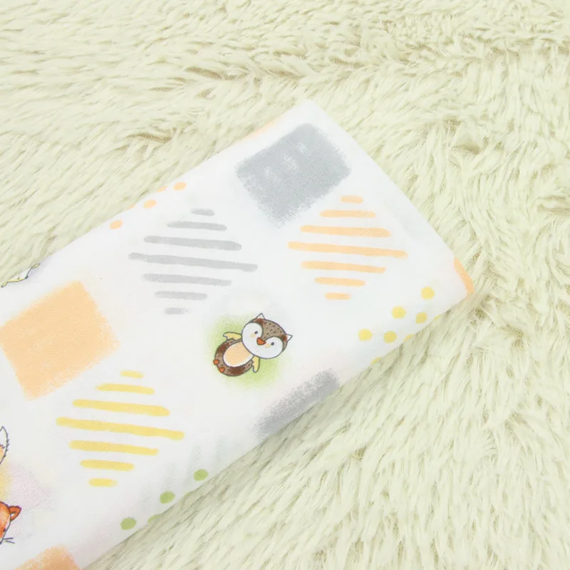 

Pure Cotton Sewing Fabric Cotton Plain Patchwork Fabrics Cartoon Animals Printed DIY Quilting Cloth Needlework Material 50X140CM