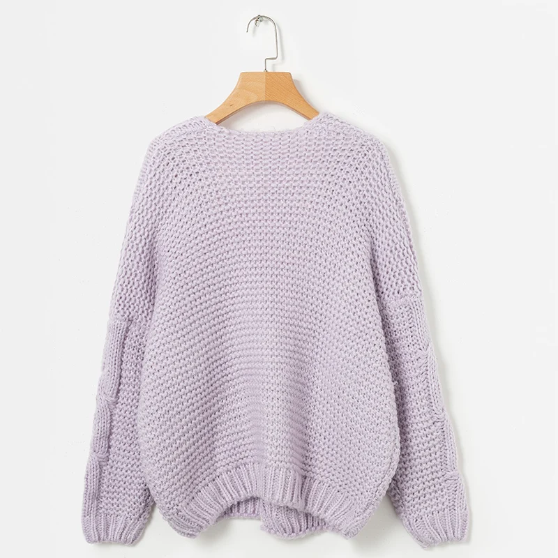 Kostlich 2018 New Arrival Women Solid  Color Cardigans Sweater High Quality Full Sleeves Open Stitch Knitted Streetwear  (27)