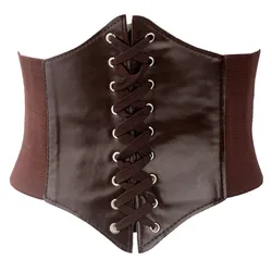 Free Shipping New Fashion Cummerbunds Wind Rope Waist Decoration Corset Wide Noble Leather Cummerbund Elastic Strap Belt Women