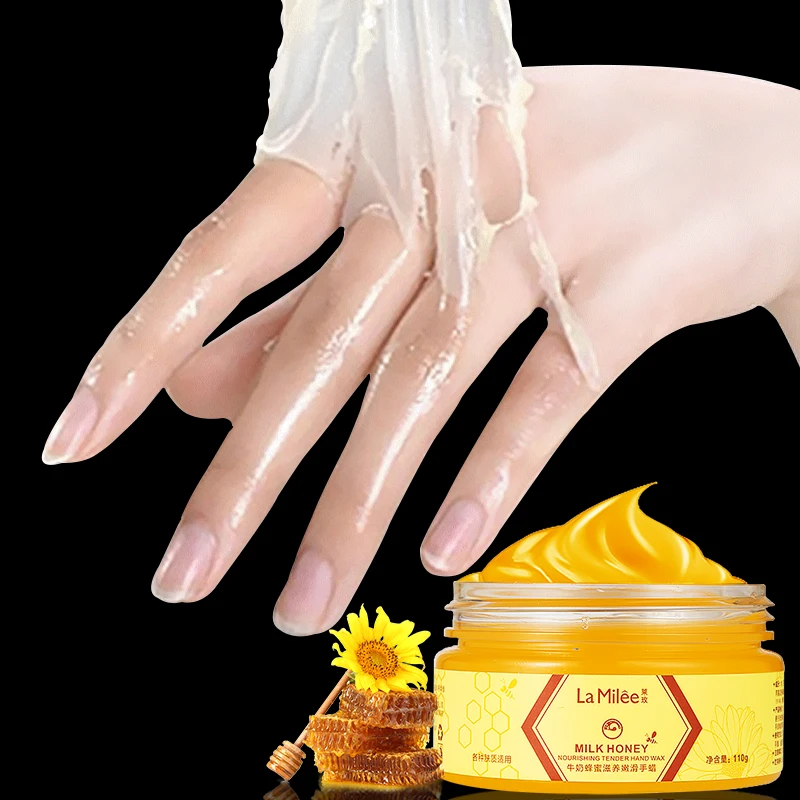 

LAMILEE Honey Milk Hand Mask Whitening Hand Cream Remove Dead Skin Moisturizing Exfoliating Calluses Hand Film Skin Care 110g