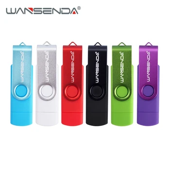 

WANSENDA High Speed OTG USB Flash Drive 32GB Pen Drive 8GB 16GB 64GB 128GB 256GB Pendrive 2 in 1 Micro Usb Stick for Android/PC