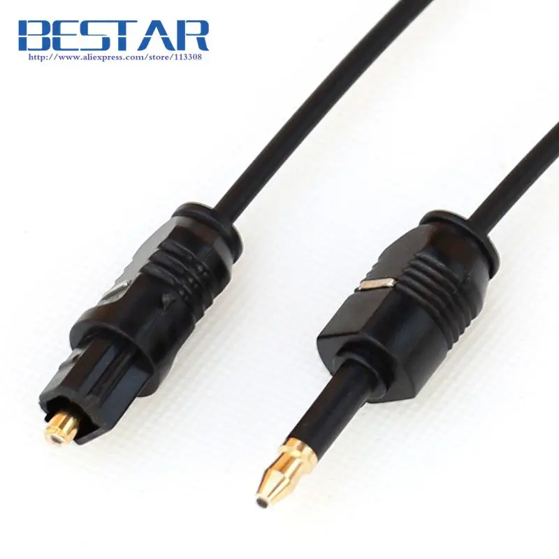 

OD2.2mm Digital Optical Audio Toslink to Mini Toslink 3.5mm Cable Mini-Toslink connector adapter 1m 1.5m 2m 3m 3ft 5t 6ft 10ft