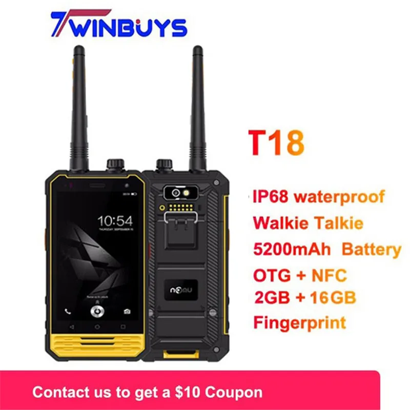 

Nomu T18 IP68 waterproof shockproof mobile phones android 7.0 4.7" HD quad core 5200mAh Walkie Talkie 8MP face ID NFC Smartphone
