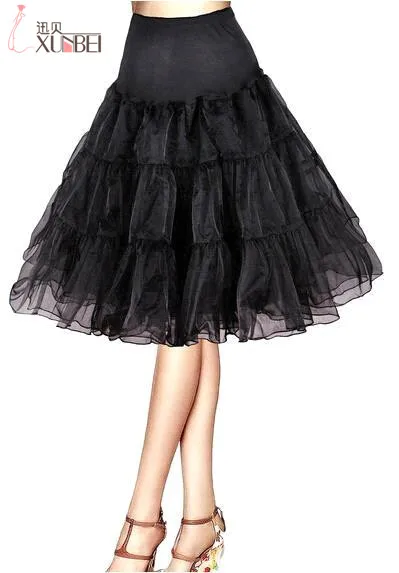 

Free shipping Cheap Women Crinoline Skirt Rockabilly Tutu Petticoat Organza Short Wedding Petticoat For Wedding Dresses Skirt