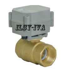 DC24V DN25 Электрический кран, 2 way Латунь Электрический шаровой кран