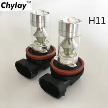 Пара 750LM 60 Вт H8 H9 H11 светодиодный Противотуманные фары Дневные Фары Светильник s дальнего света лампы Светильник лампы 12V 6000K белый