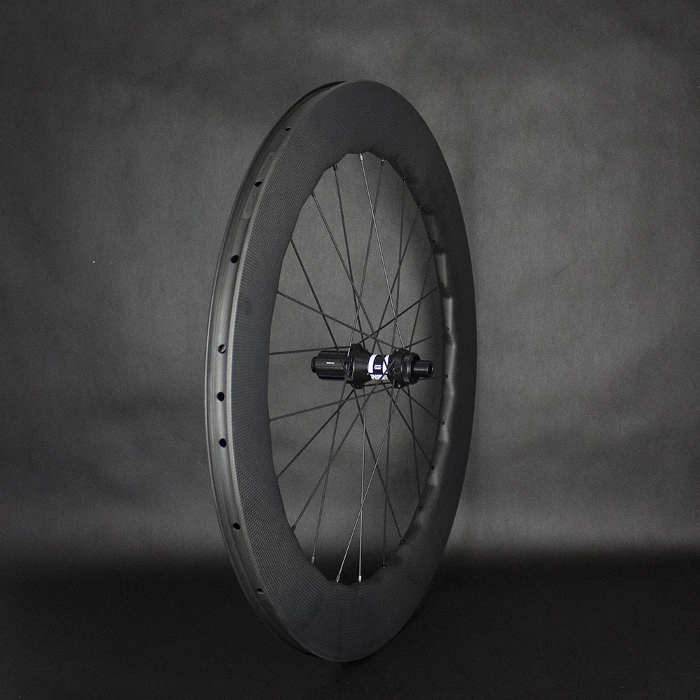 

3k Aerodynamic Road Wheels Disc Brake with Swiss DT Novatec 411/412 Center lock/6 Bolts 80 TT Bike Wheels Tubular and Tubeless