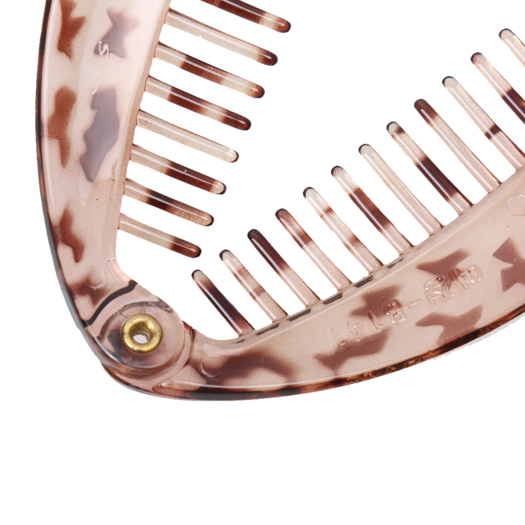 2 Pieces Resin Banana Hair Claw Tail Fish Clip Comb Hairclip Lady Fashion Hair Clasp Ponytail Holder