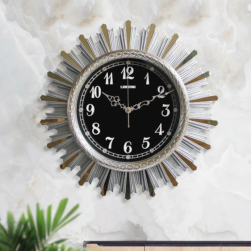 Minimalist Mute Wall Clock Silver  