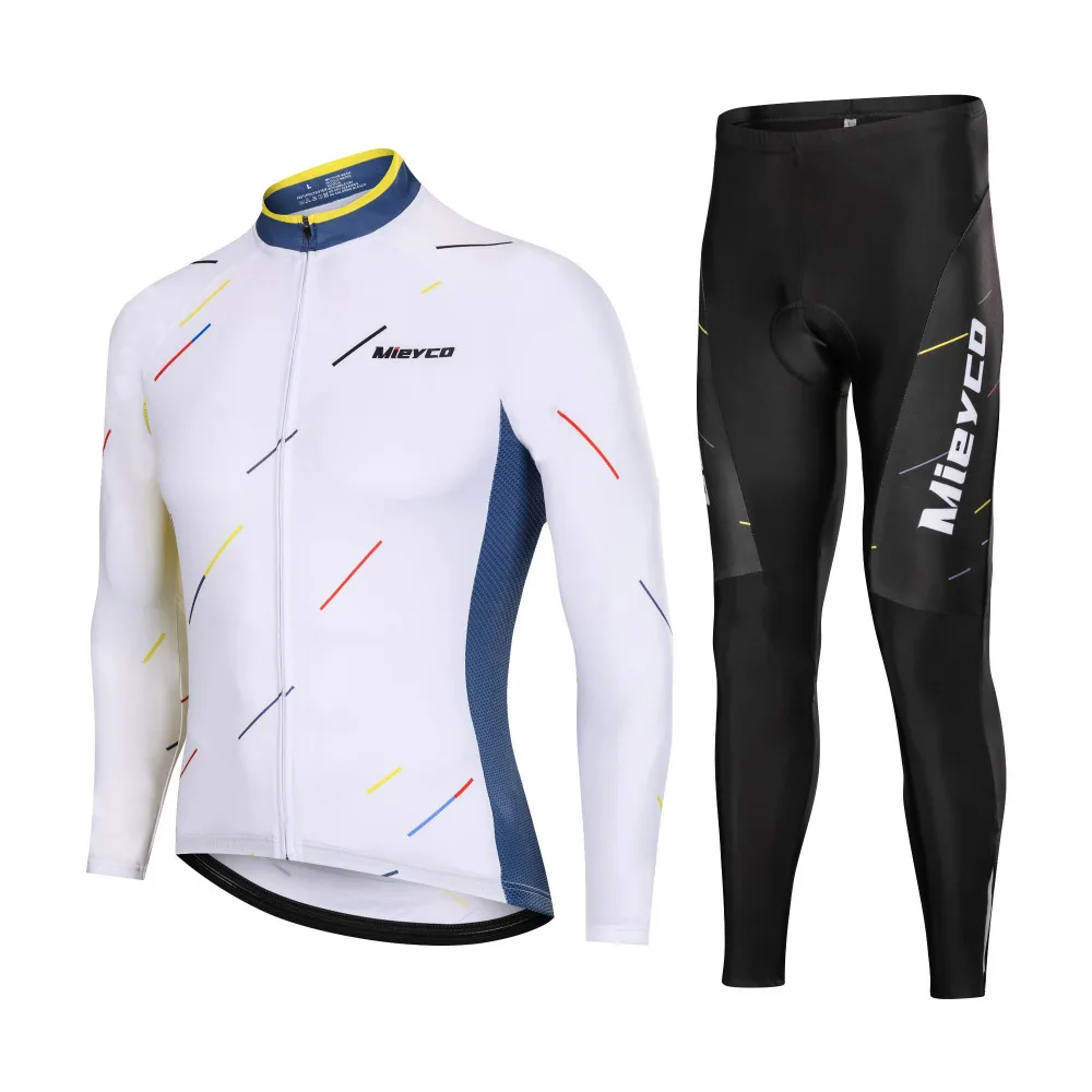

MIEYCO 2019 Long Sleeves Shirt with Tight Trousers Racing Bicycle Cycling Jersey Suit Mountain Bike Clothes Outdoor Sportswear