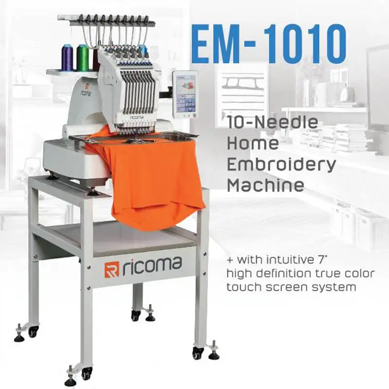 

Updated style domestic industrial computerized electric flat squin cap clothes multi-functional embroidery machine 7" LCD screen