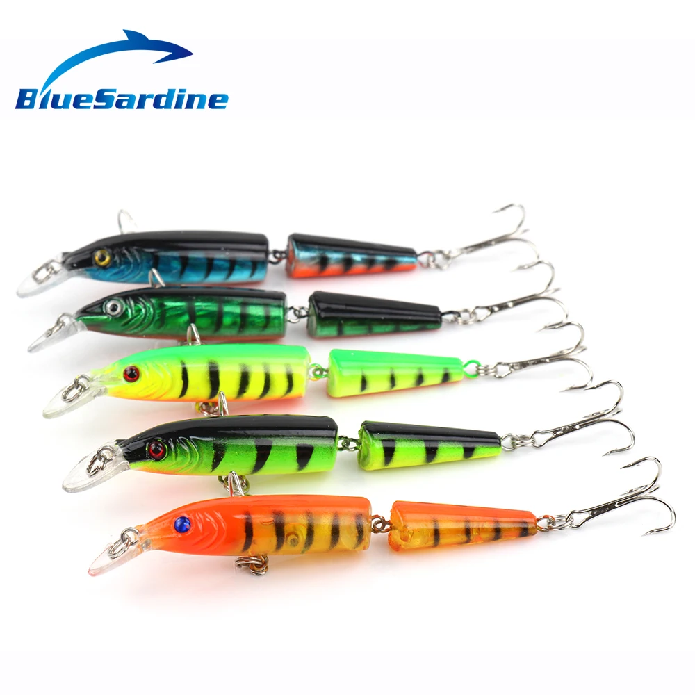 

BlueSardine 5PCS 9.4G 13CM Minnow Fishing Lures 2 Sections Plastic Hard Bait Lure Fishing