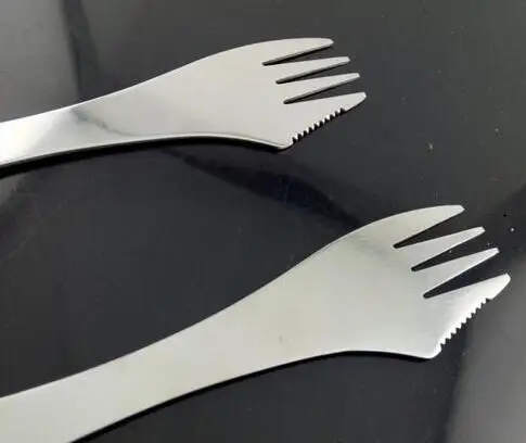 Вилка ложка spork 3 в 1 столовая посуда, нержавеющая сталь набор посуды для столовых приборов кухня для пикника на открытом воздухе Совок/нож/вилка Набор