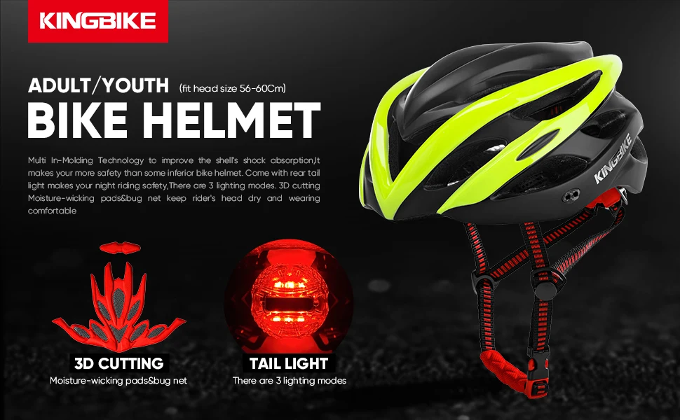 KINGBIKE мужские и женские сверхлегкие велосипедные шлемы Helme интегрированный литой безопасный задний легкий шлем MTB велосипедный Casco ciclismo