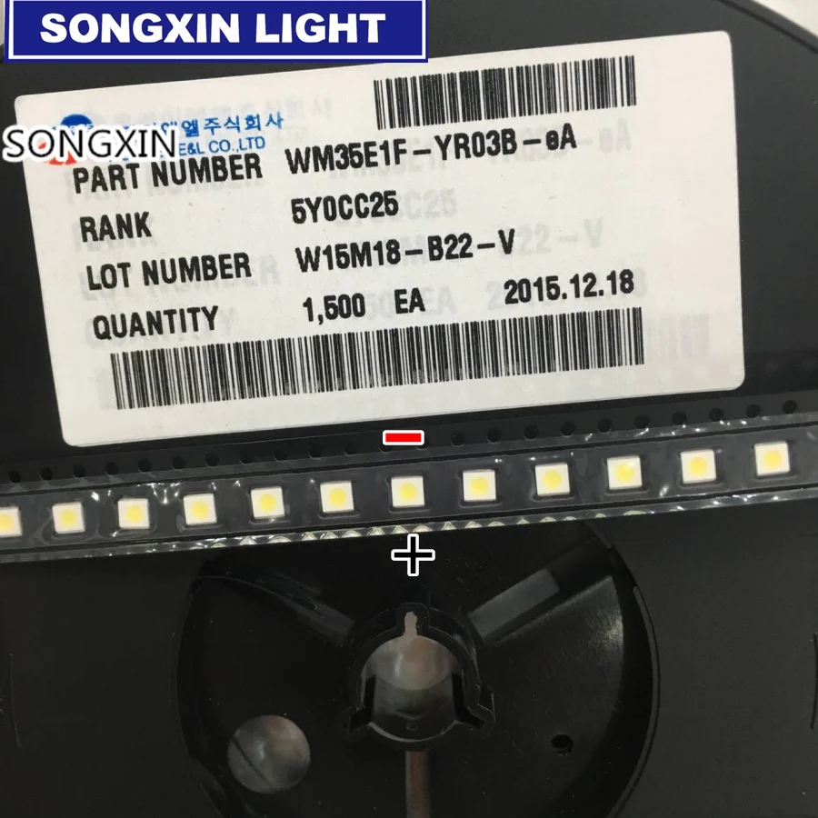 300 шт. для WOOREE светодиодная подсветка LCD TV bead 3 V 1 W 3535 LED SMD Lamp cold white WM35E1F YR07 eB|led smd|1 w3535