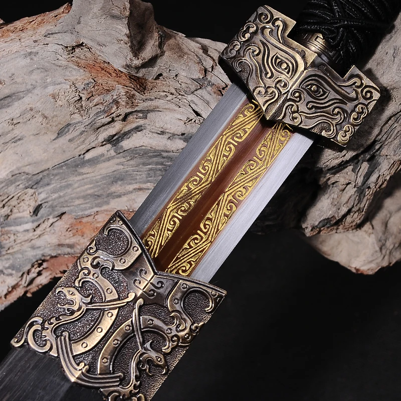 

Fully Hand-made Chinese Sword Han Dynasty Full tang blade 1060 High Carbon Steel Water Quenched&Hand polished