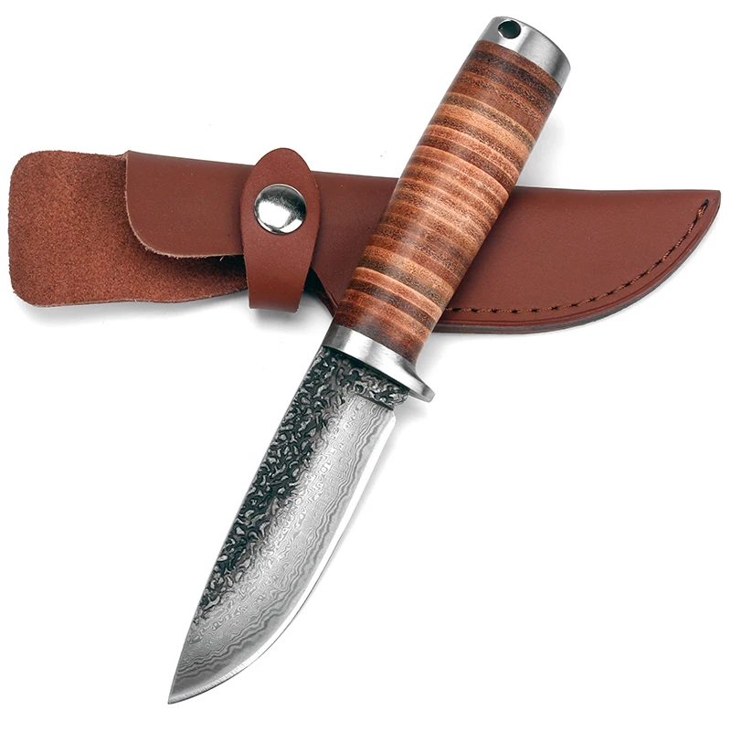 Sharp Fixed blade Hunting Knife Handmade forged Damascus ... Sharp Fixed blade Hunting Knife Handmade forged Damascus ...