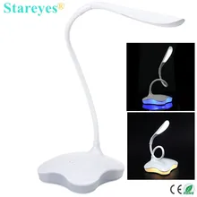 1 шт. перезаряжаемый светодиодный Настольный светильник 5 Вт 3 уровня датчик касания с регулируемой яркостью Регулируемая яркость USB защита глаз ночник