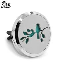IKSNAIL автомобильный освежитель воздуха из нержавеющей стали элегантный ветка и птица воздуха на выходе украшение духи автомобиля кондиционер Клипса-диффузор