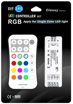 

R13 remote+ V3 receptor;3CH 12-24V 4A Constant Voltage RF 2.4G controller;DC12-24V input;4A*3CH output