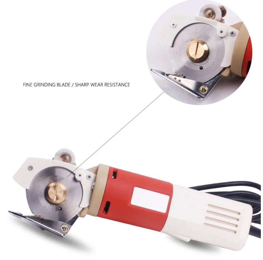 

1pc 220V 150W 65mm Blade Electric Cloth Cutter Fabric Round Knife Cutting Machine