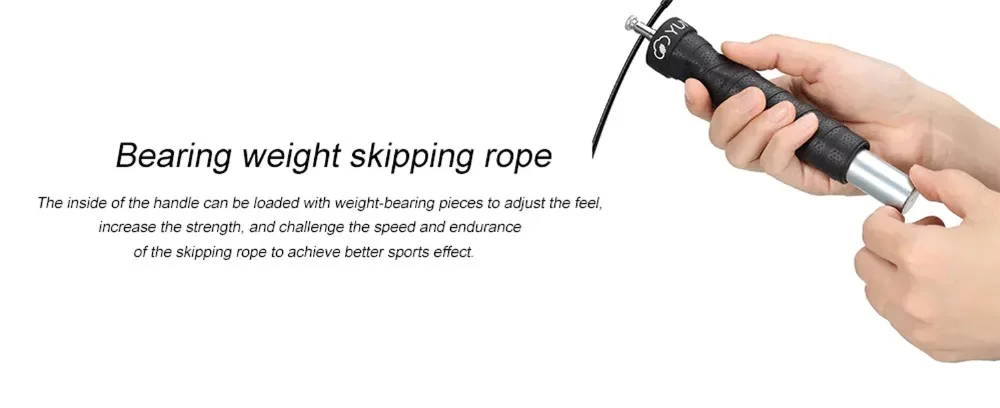 Xiaomi Спортивная Скакалка цельный подшипник, двойной трос тяжелый металлический блок мужской женский снижение веса упражнения